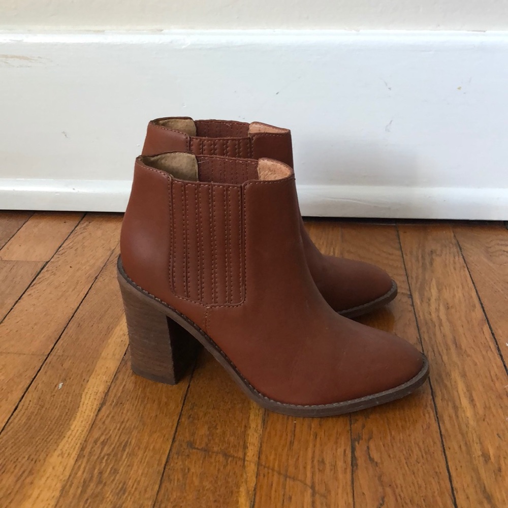 Madewell Cognac Leather Bootie